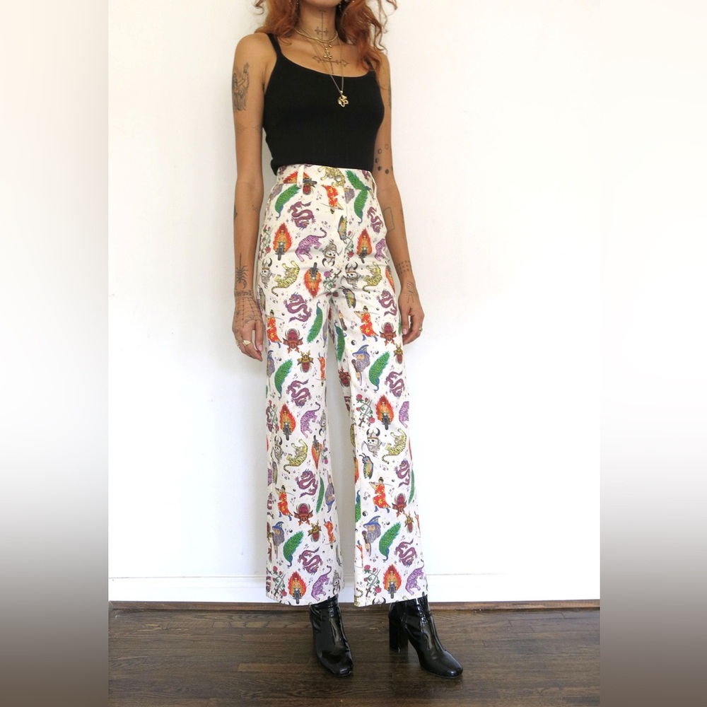 RoseCut handmade Tati Compton Dragon Pants - wide leg